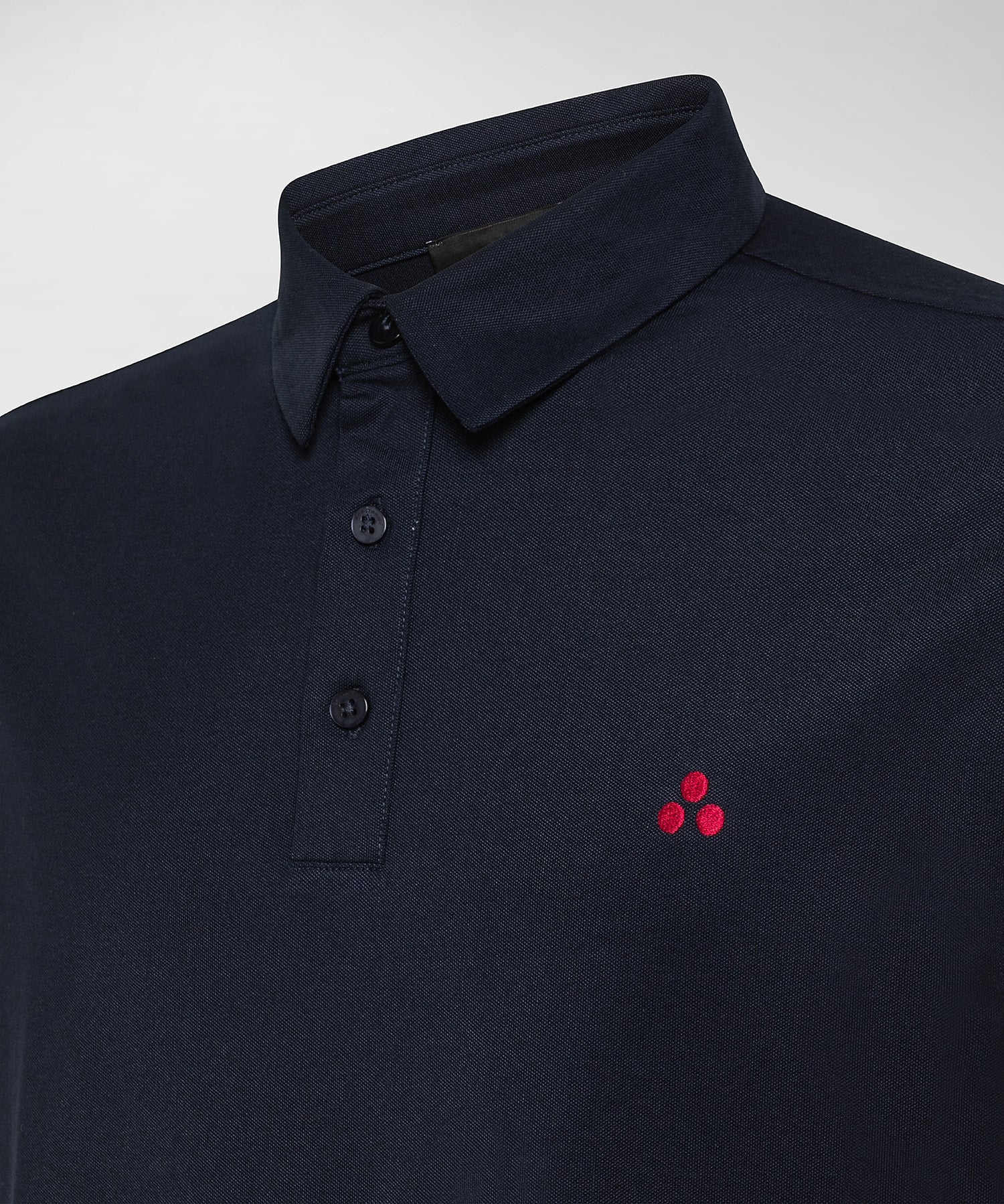 Polo in Cotone e Seta con Logo Peuterey / Blu - Ideal Moda