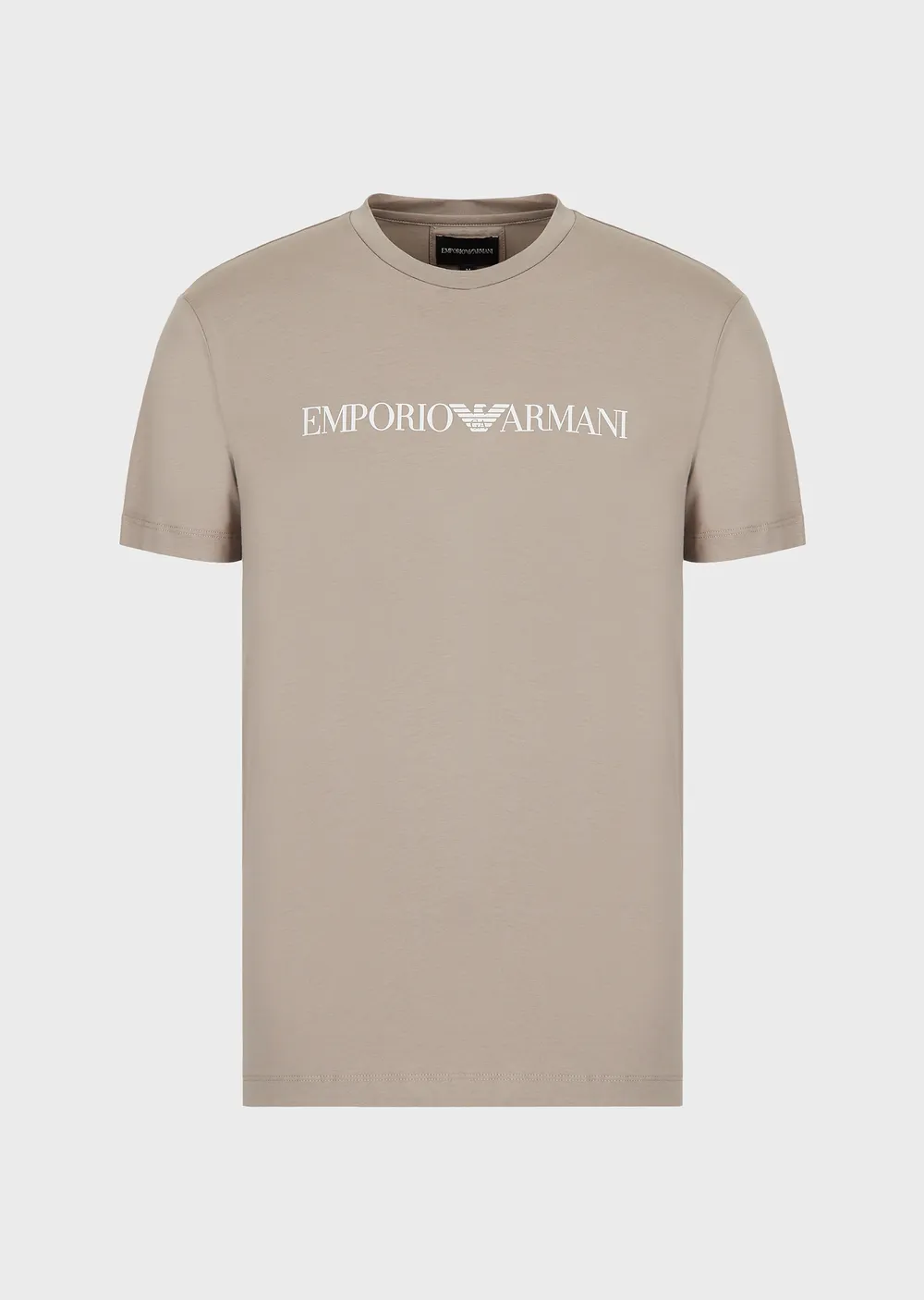 T-Shirt Emporio Armani in Pima / Tortora - Ideal Moda