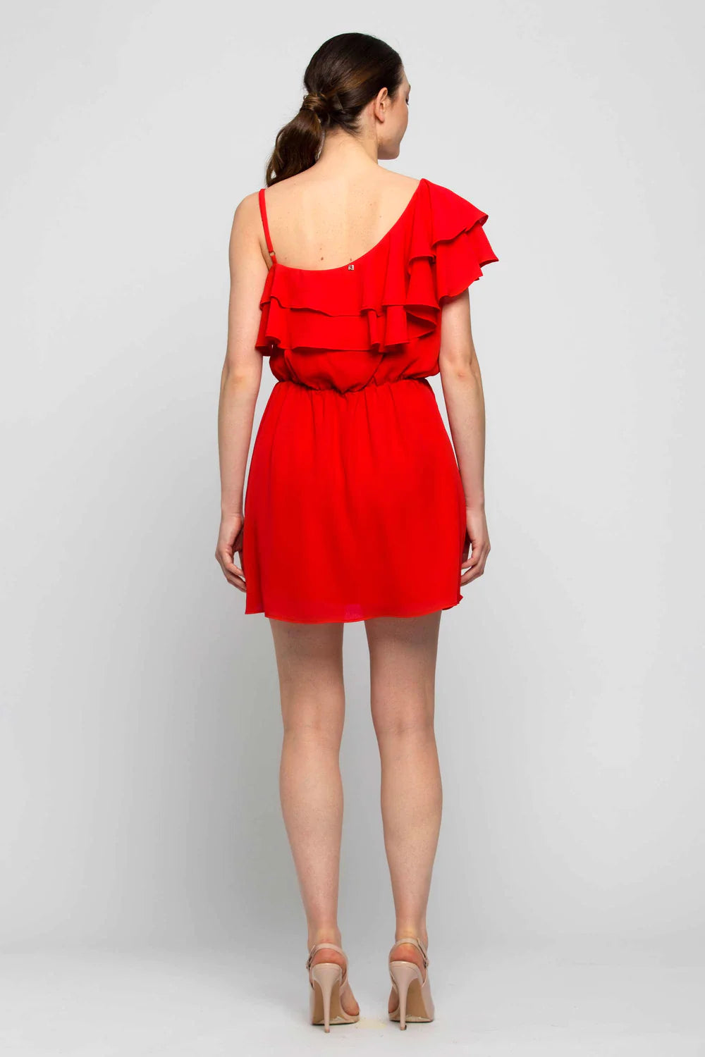 Abito Corto Asimmetrico Kocca / Rosso - Ideal Moda