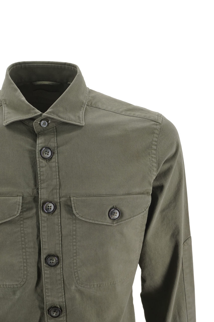 Camicia in Cotone Doppio  / Verde - Ideal Moda