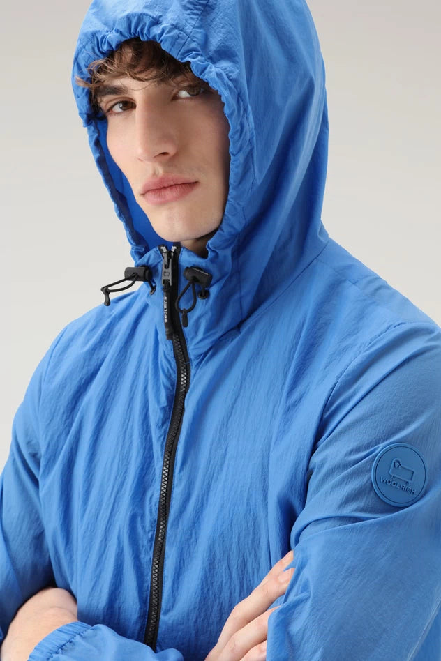 Giacca a Vento in Nylon Woolrich / Azzurro - Ideal Moda