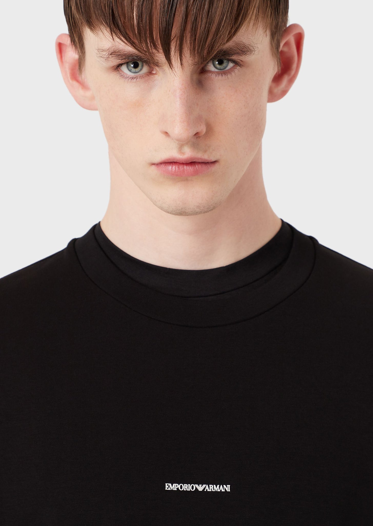 Felpa Emporio Armani con Logo / Nero - Ideal Moda