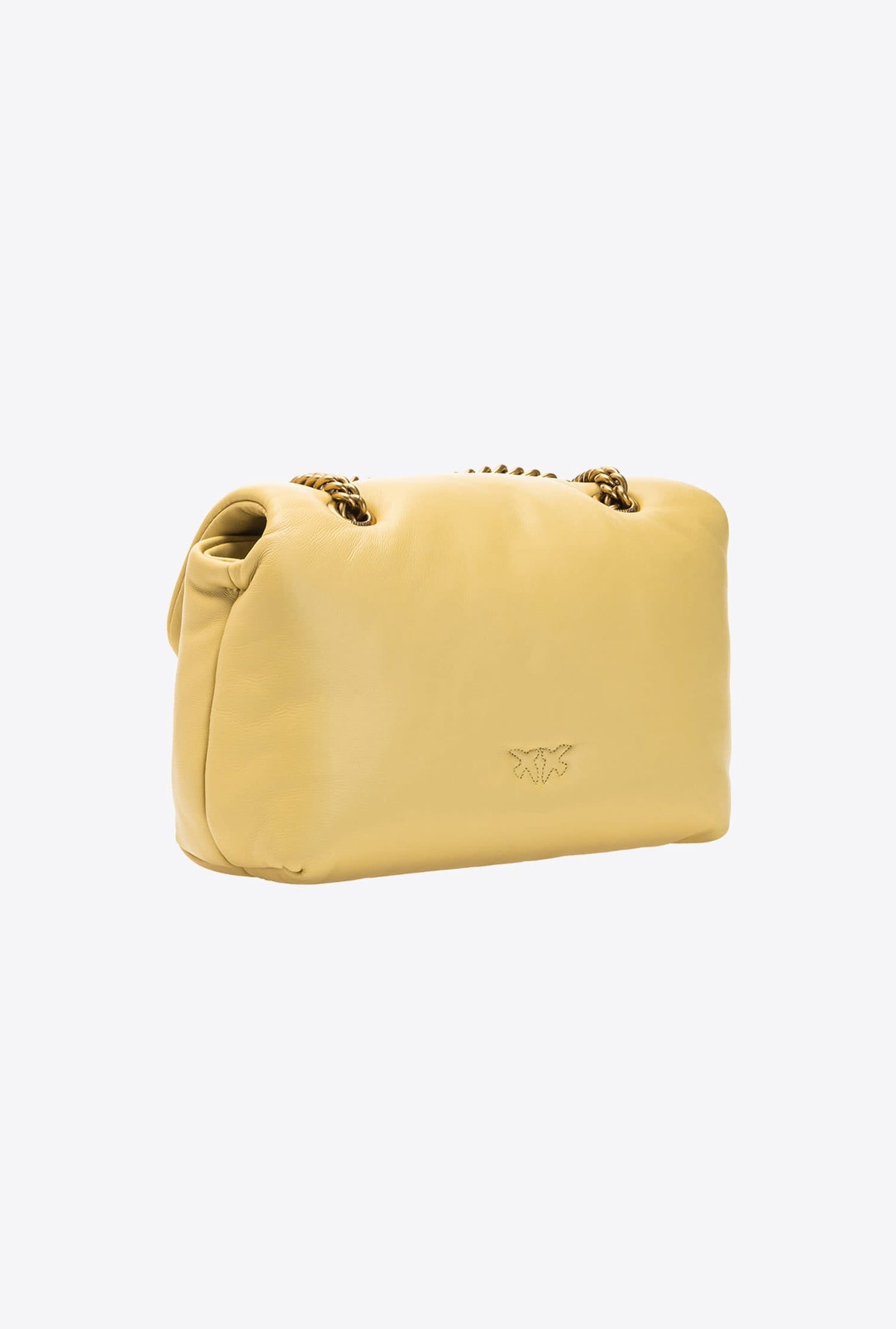 Borsa Pinko Love Mini Puff Logo / Giallo - Ideal Moda
