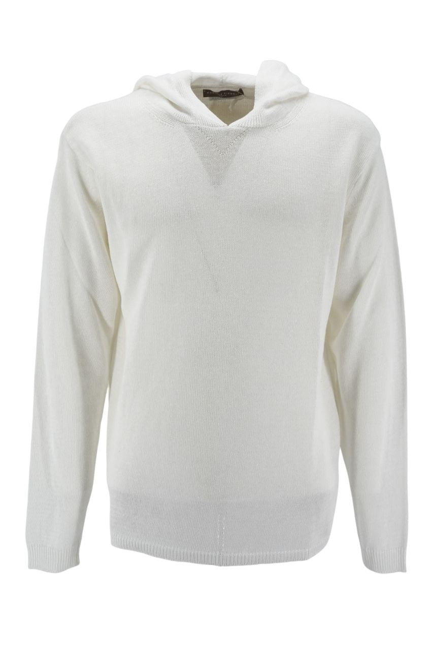 Maglia Daniele Fiesoli con Cappuccio / Bianco - Ideal Moda