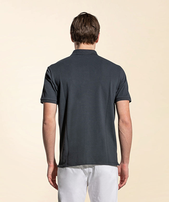 Piquet polo shirt / Blu - Ideal Moda