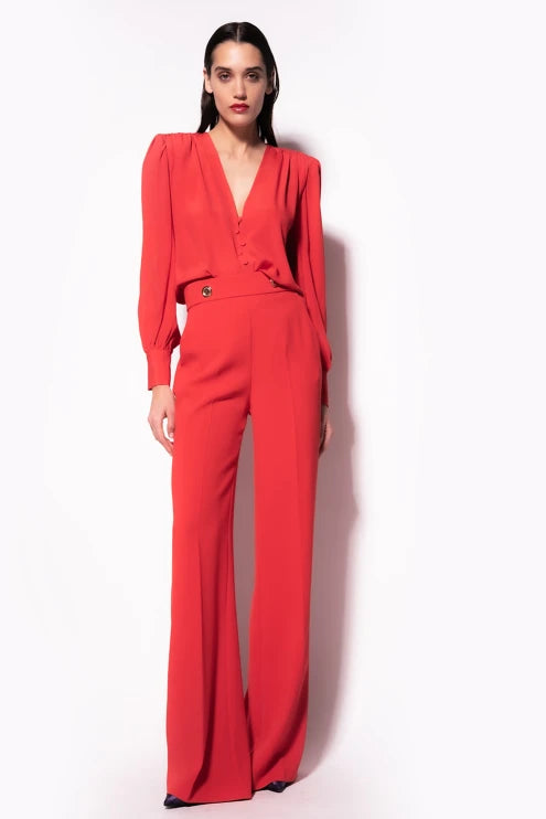 Pantalone Flare Fit Pinko / Rosso - Ideal Moda
