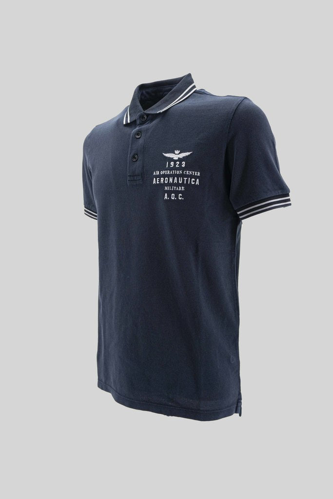 Polo M.C. con Ricamo / Blu - Ideal Moda