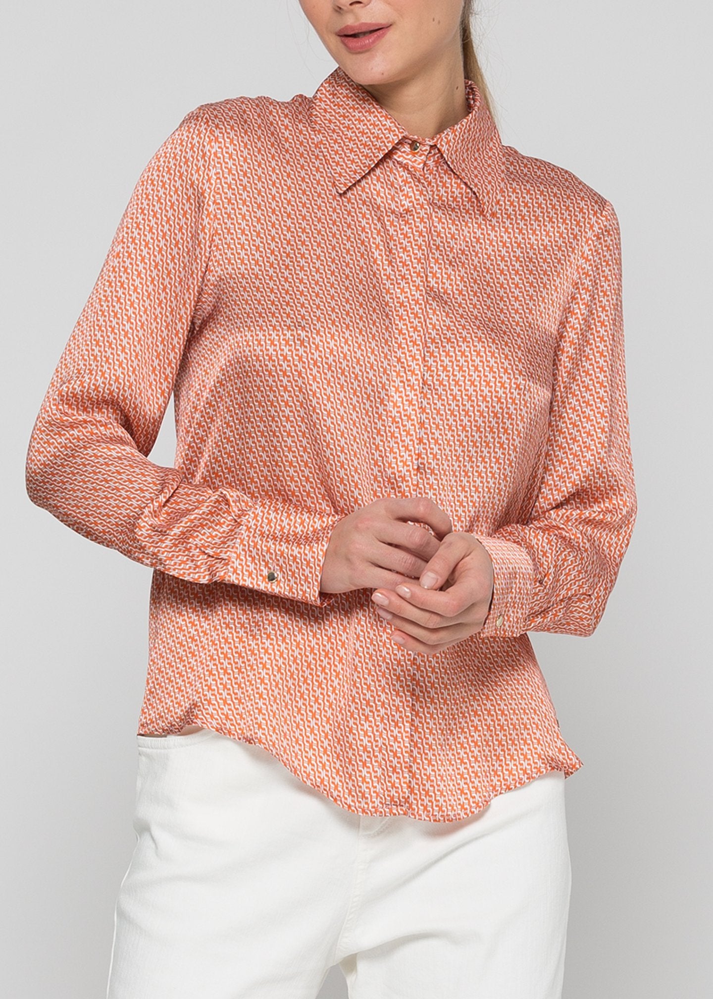 Camicia in raso fantasia / Multicolor - Ideal Moda