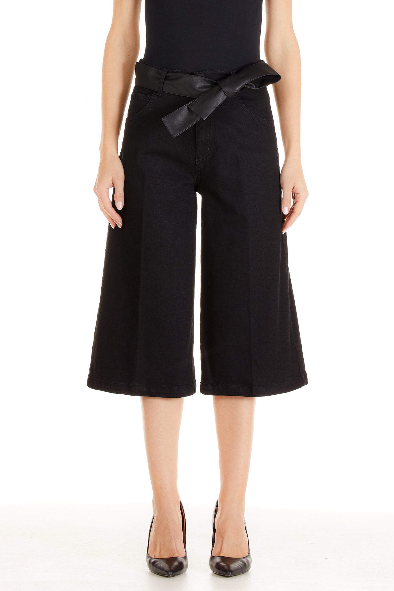 Bermuda in Ecopelle Liu Jo / Nero - Ideal Moda