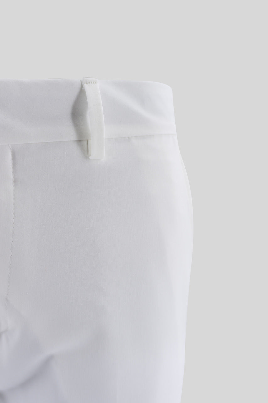 Pantalone "Capri" effetto lana / Bianco - Ideal Moda