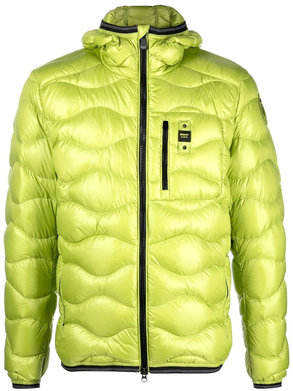 Piumino con Motivo a Onde Blauer / Verde - Ideal Moda