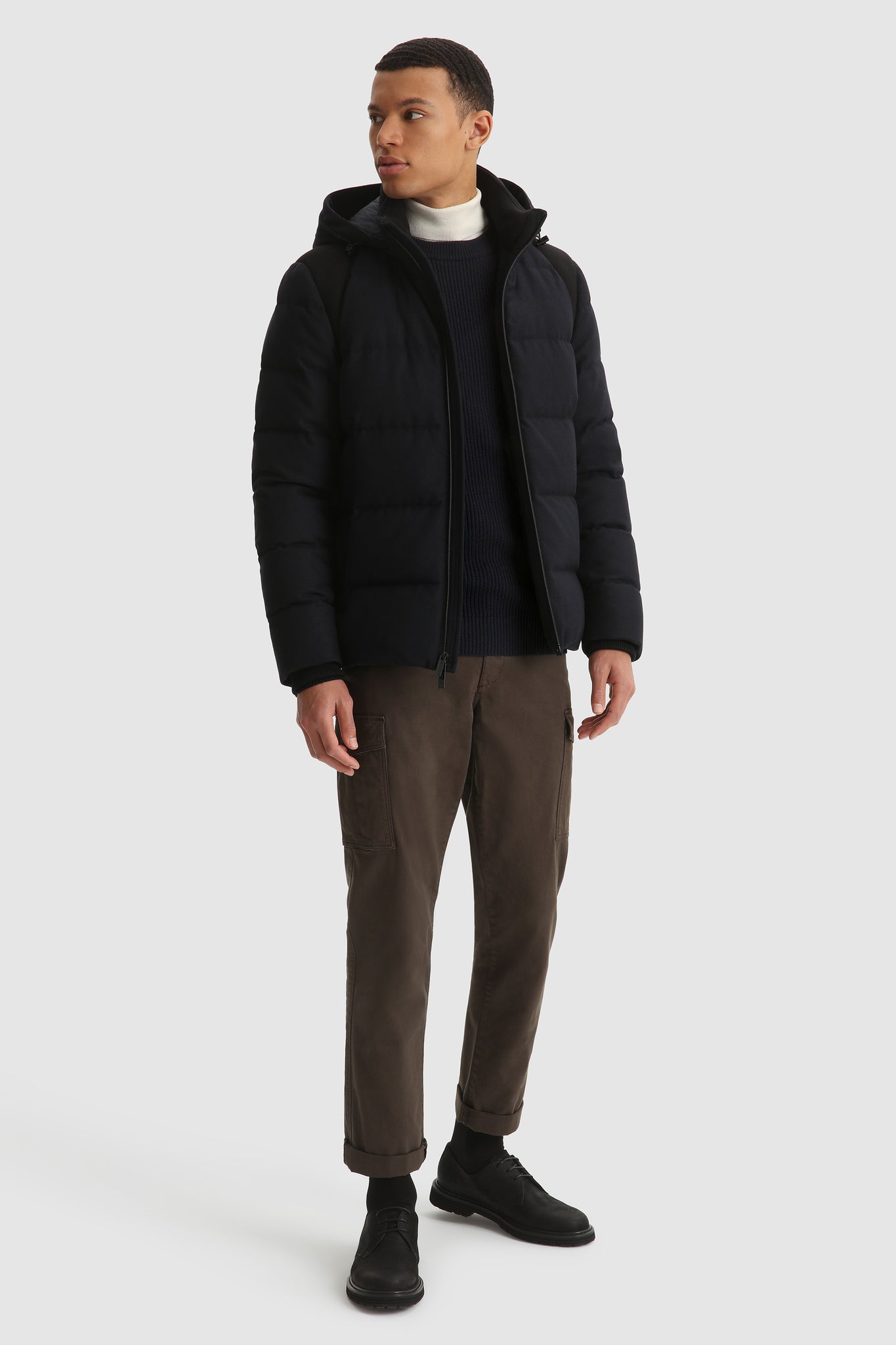 Maglione Woolrich a coste / Blu - Ideal Moda