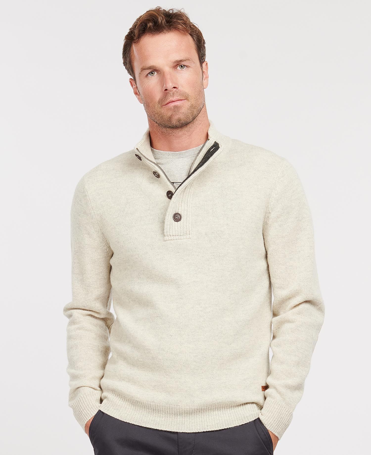 Maglia Mezza Zip Barbour / Beige - Ideal Moda