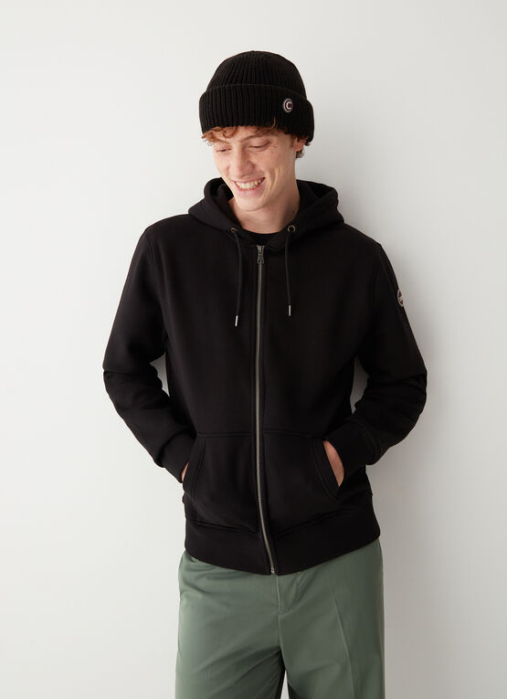 Felpa Full Zip con Cappuccio Colmar / Nero - Ideal Moda