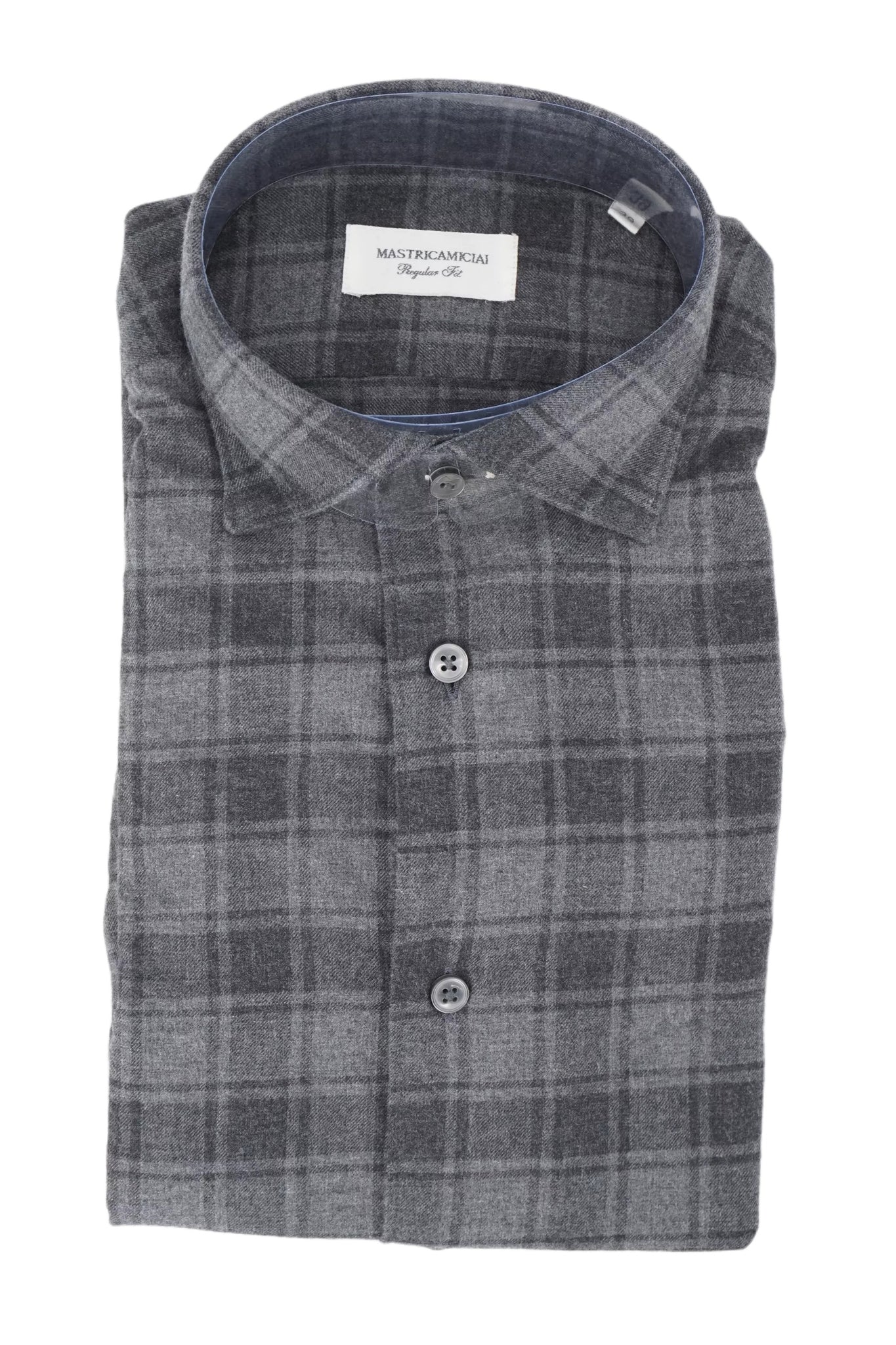 Camicia in Flanella a Fantasia Mastricamiciai / Grigio - Ideal Moda