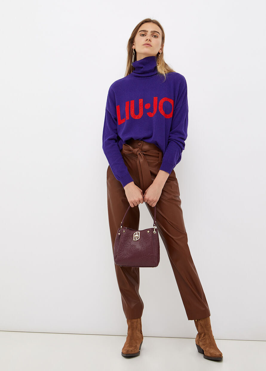 Dolcevita Liu Jo con Logo / Viola - Ideal Moda