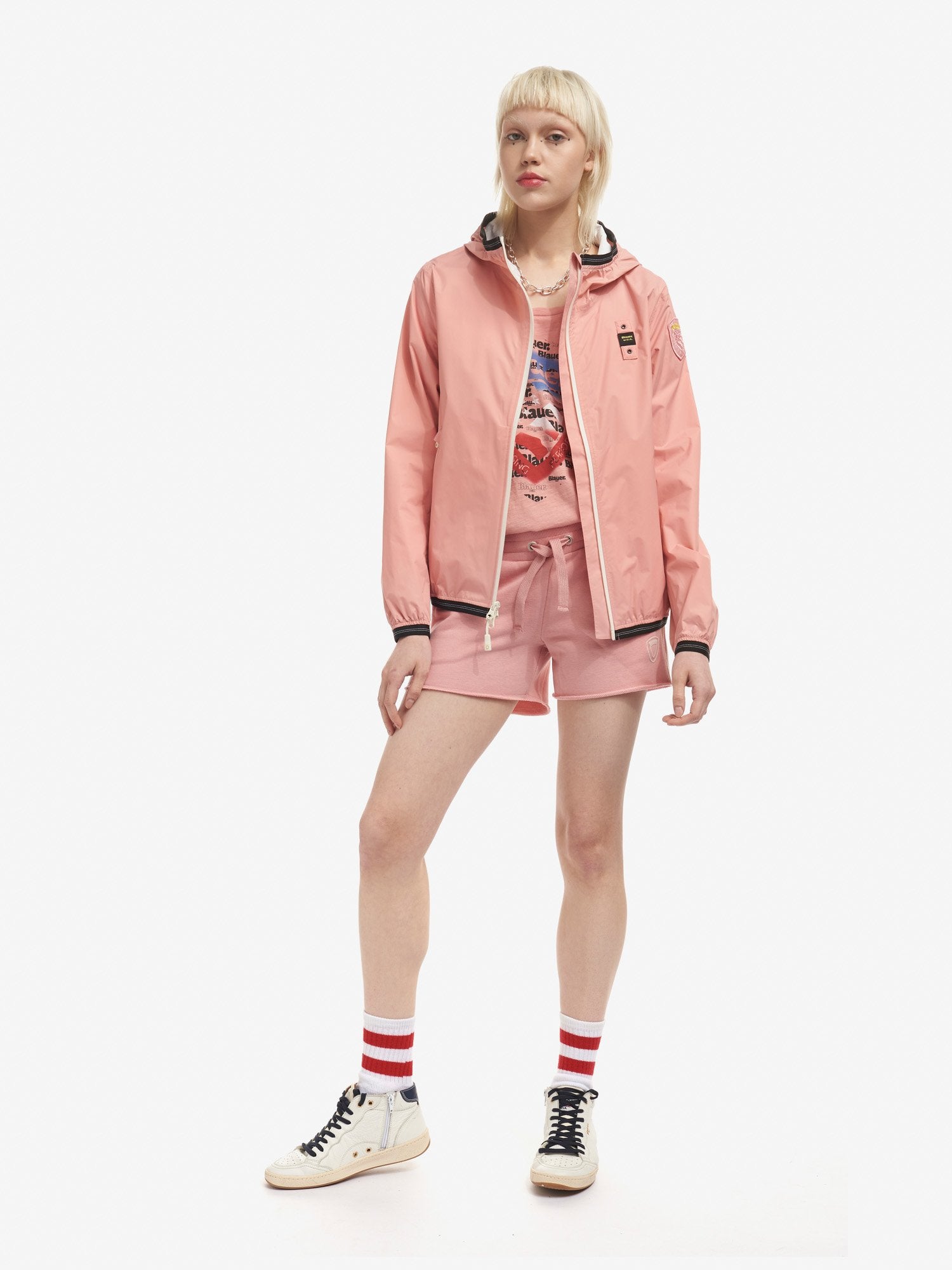 Giacca a Vento Sfoderata TRACY / Rosa - Ideal Moda