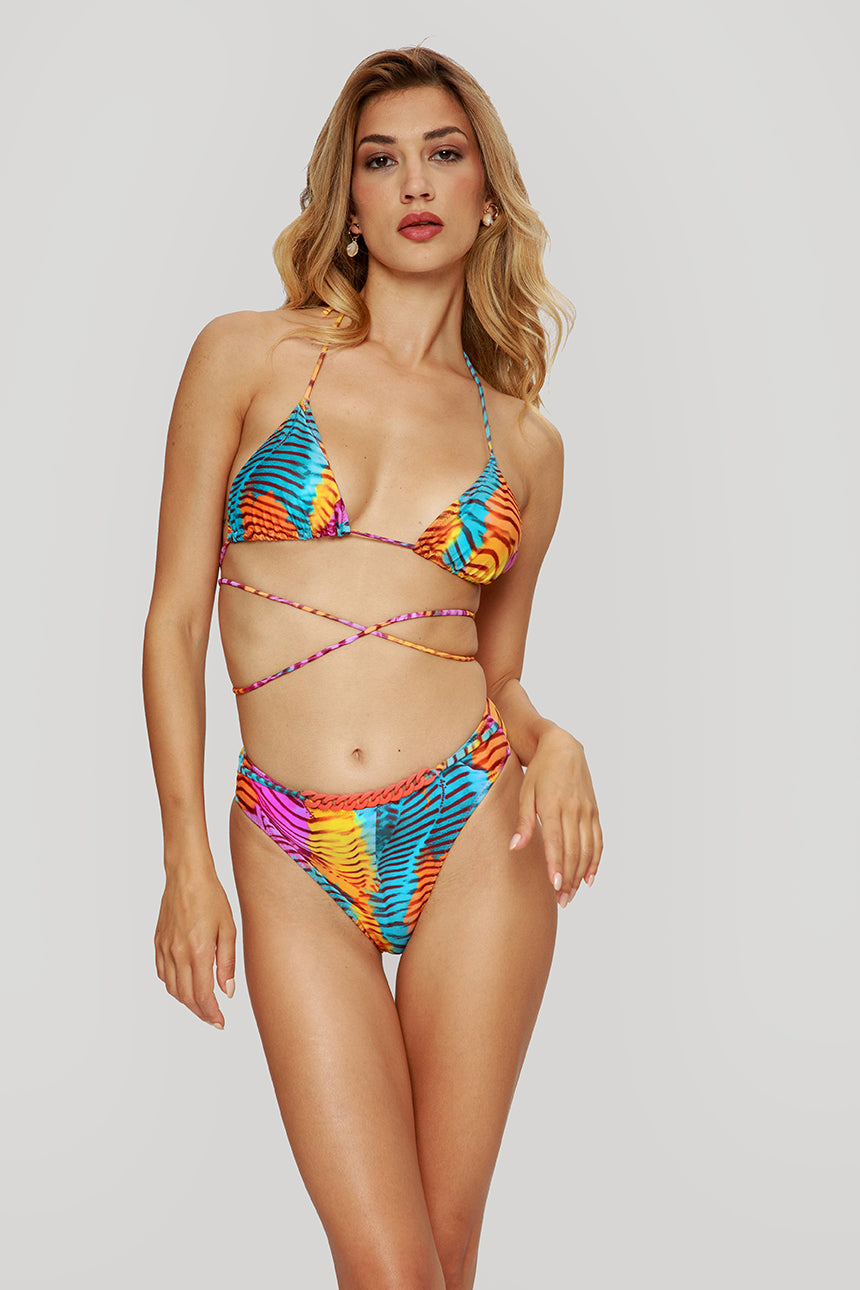 Bikini 4Giveness con Slip a Vita Alta / Multicolor - Ideal Moda
