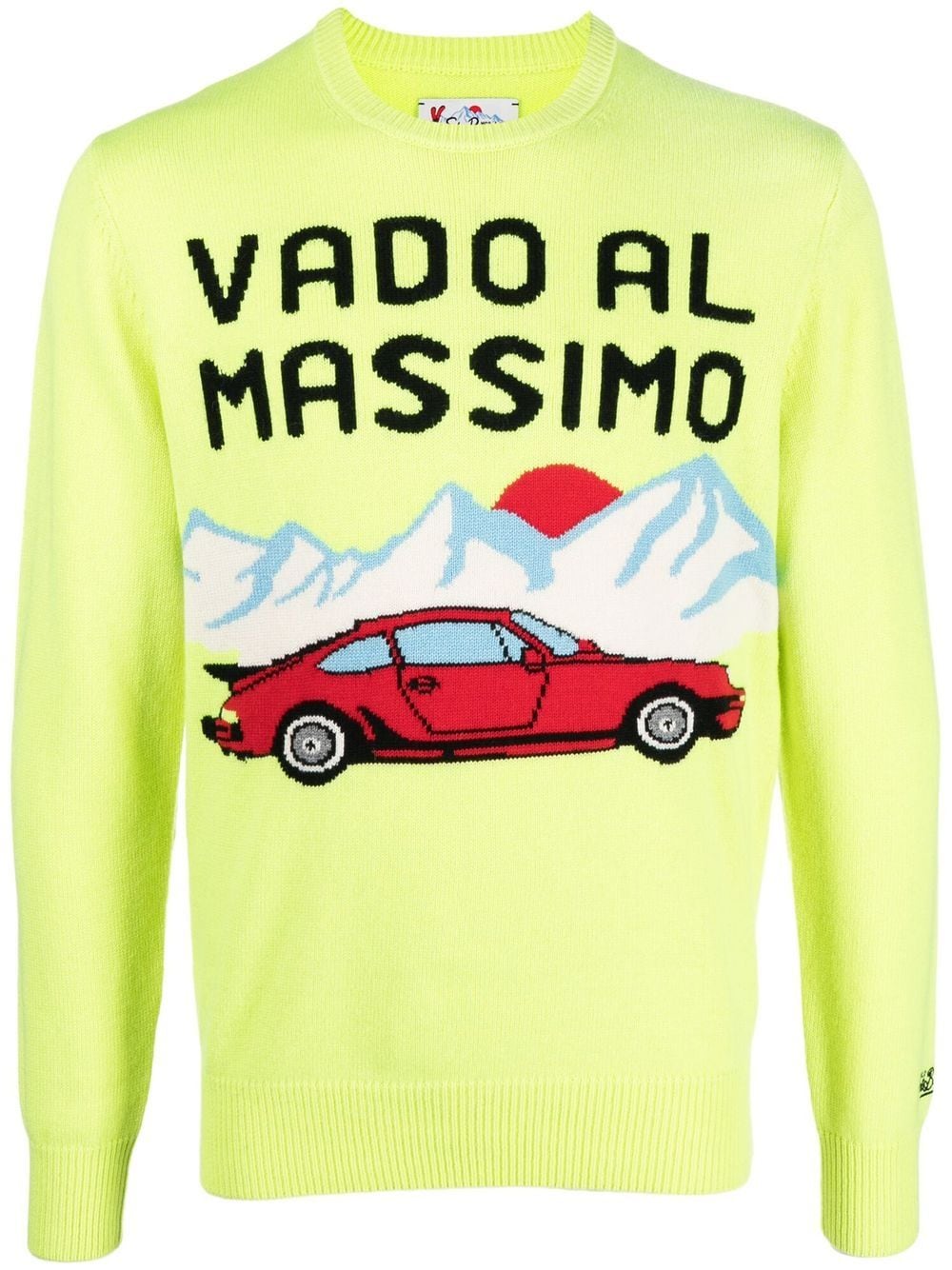Maglia Girocollo con Stampa Mc2 Saint Barth / Giallo - Ideal Moda