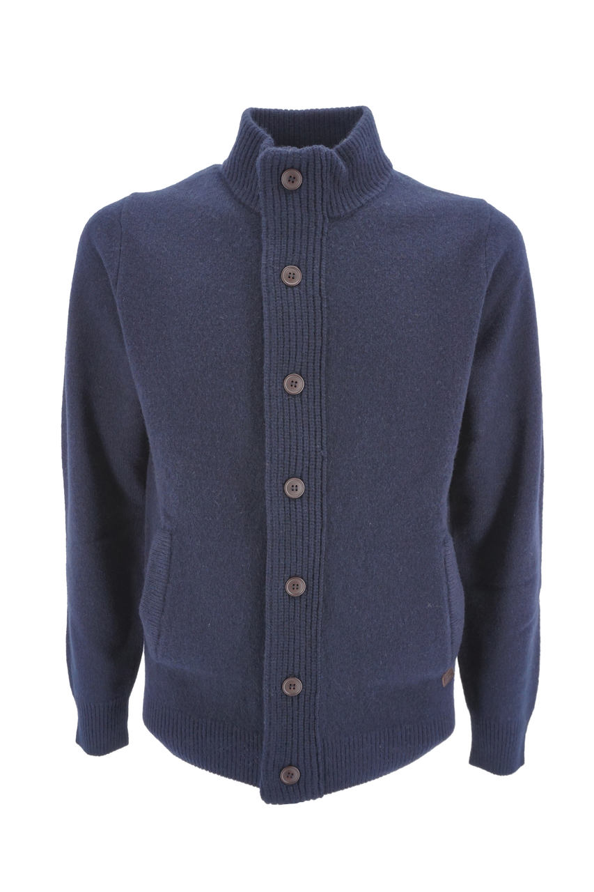 Cardigan Barbour in lana / Blu - Ideal Moda