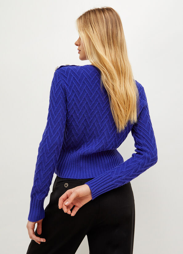 Maglia a Girocollo Liu Jo / Bluette - Ideal Moda