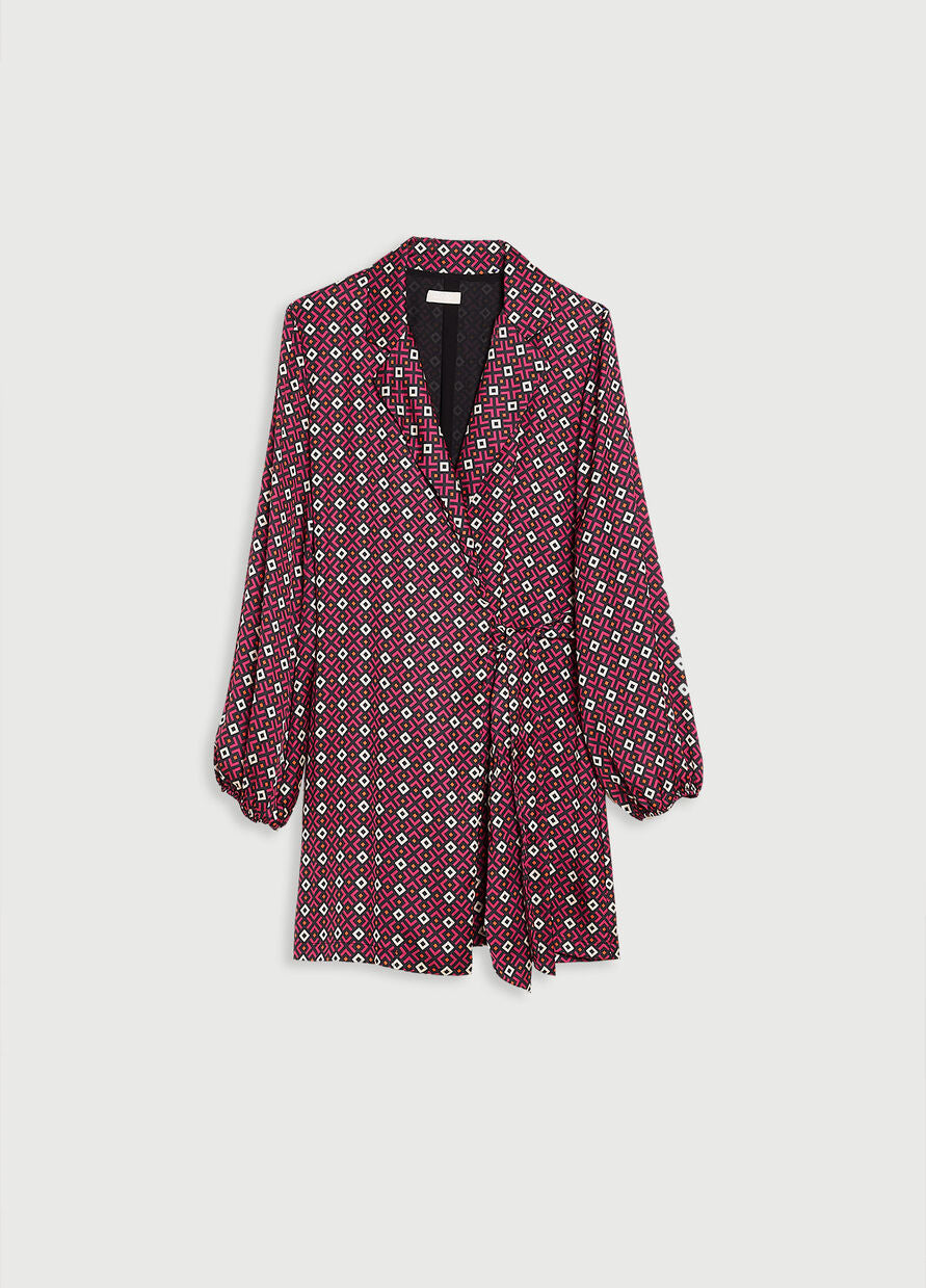 Abito con Stampa Liu Jo / Bordeaux - Ideal Moda