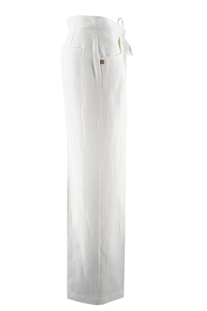 Pantalone Manila Grace a Palazzo / Bianco - Ideal Moda