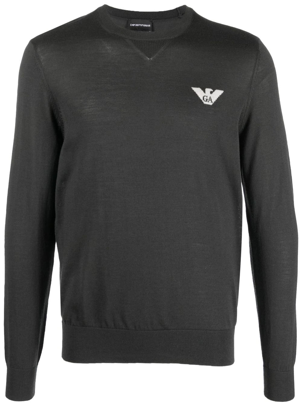 Maglia in Lana con Logo Emporio Armani / Grigio - Ideal Moda