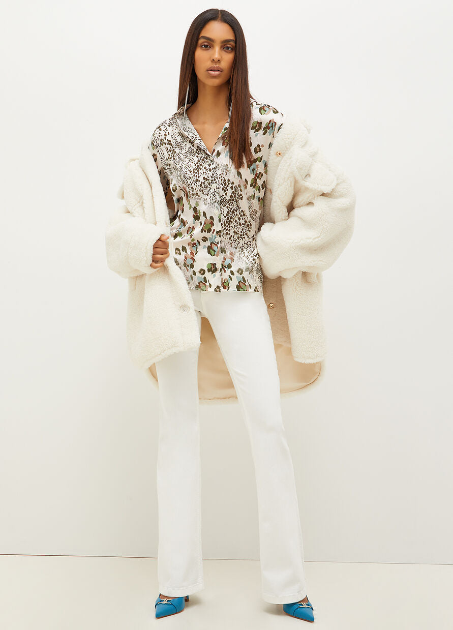 Camicia in Raso con Fantasia Liu Jo / Bianco - Ideal Moda