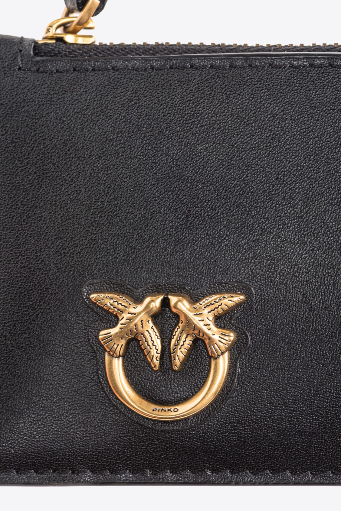 Porta Carte con Zip e Logo Pinko / Nero - Ideal Moda