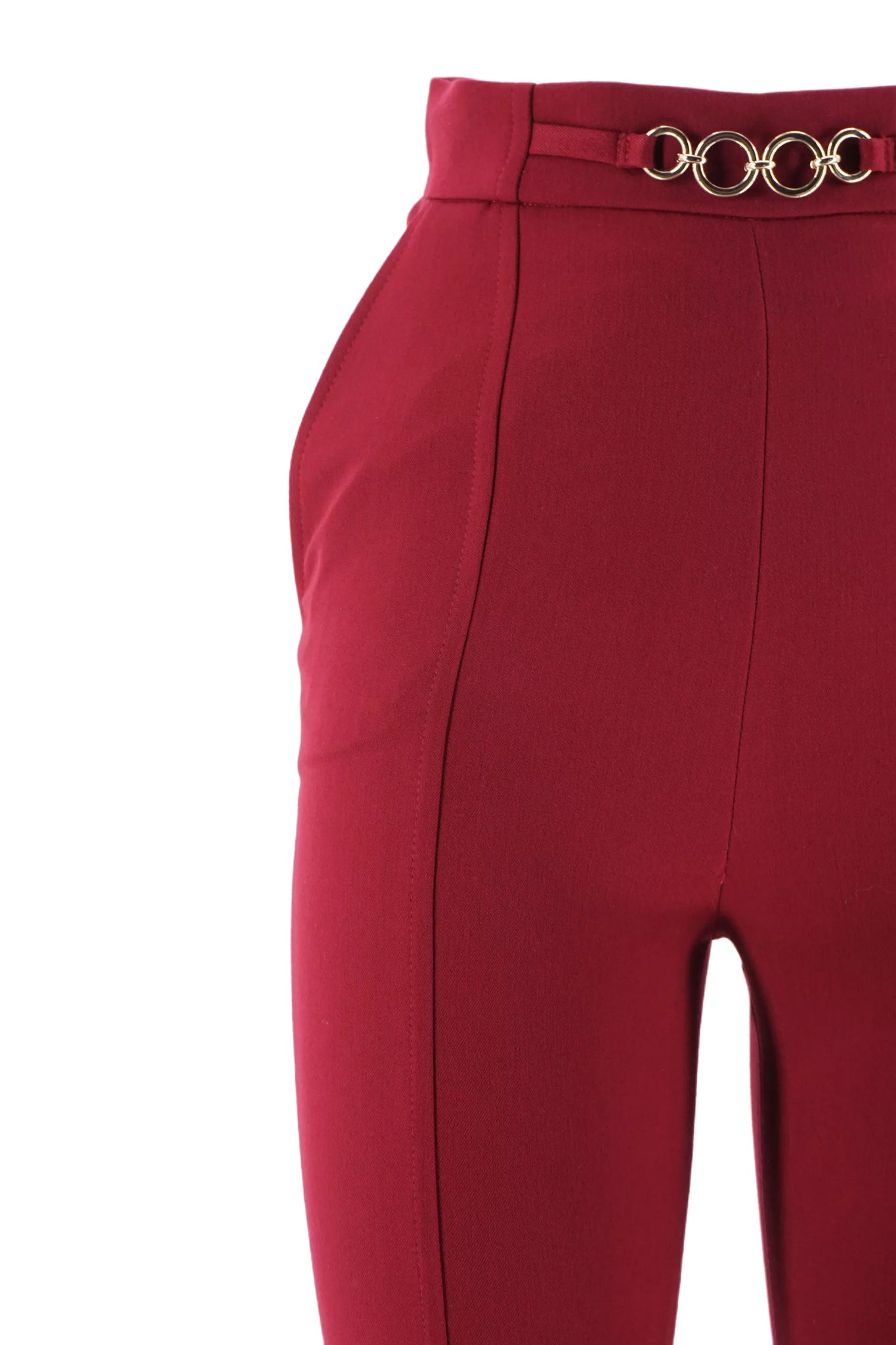 Pantalone a Zampa Kocca / Bordeaux - Ideal Moda