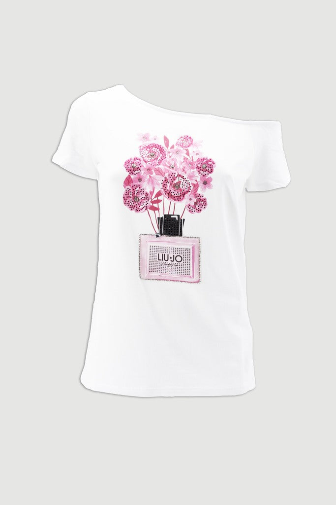 T-Shirt Monospalla / Bianco - Ideal Moda