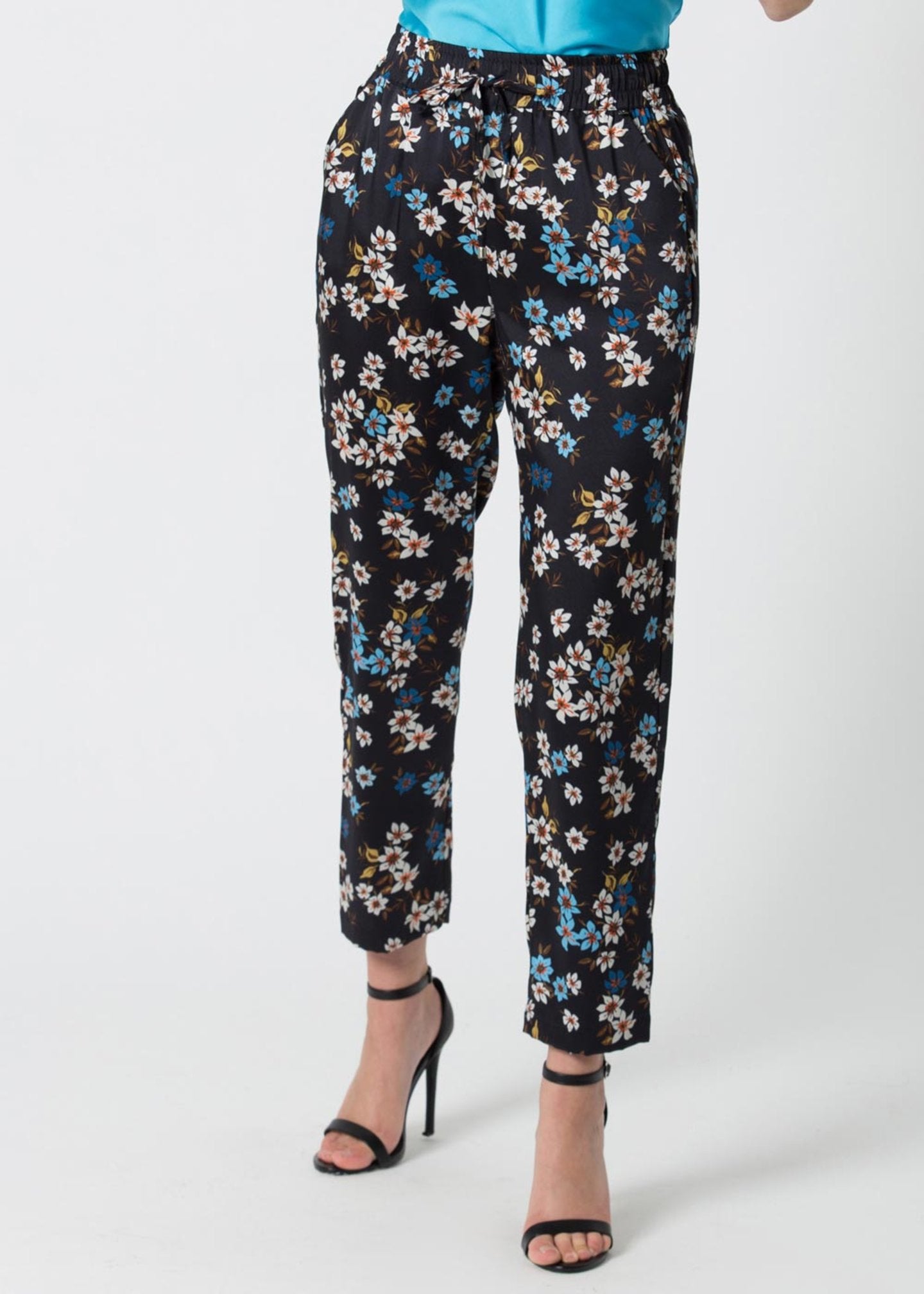 Pantalone Kocca a Fantasia / Nero - Ideal Moda