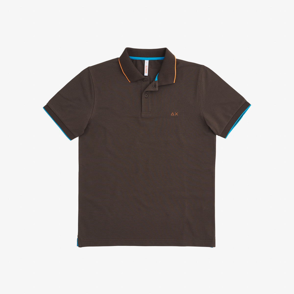 Polo Small Stripes on Collar / Marrone - Ideal Moda