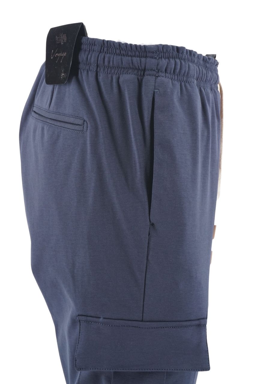 Pantalone con Elastico in Vita BSettecento / Blu - Ideal Moda
