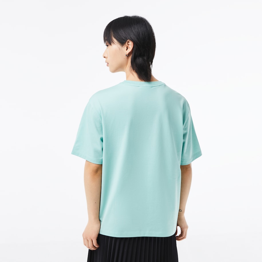 T-Shirt da Donna con Logo Lacoste / Verde - Ideal Moda