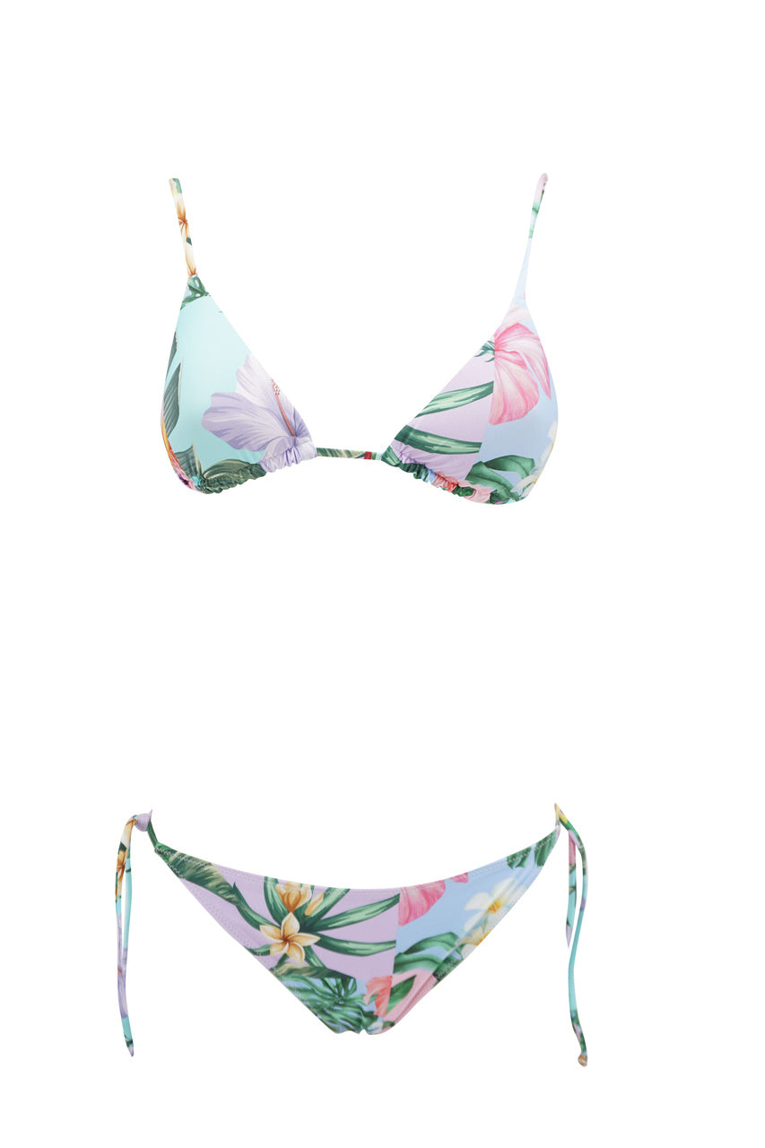 Bikini Triangolo e slip Regular / Viola - Ideal Moda
