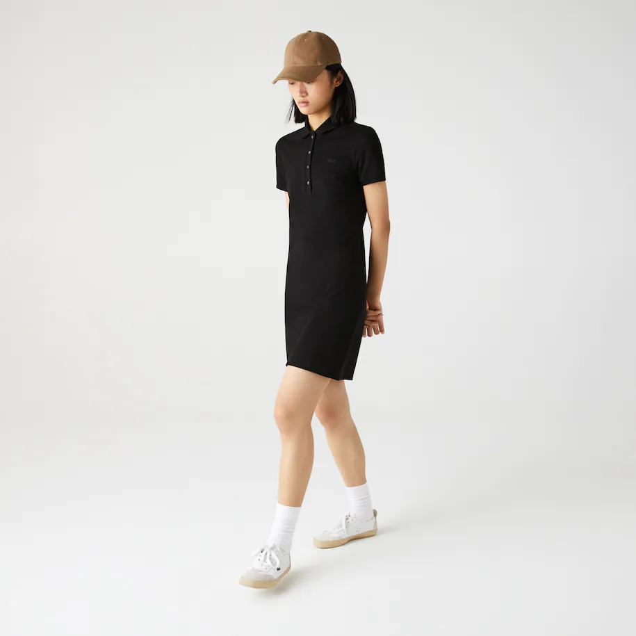 Vestito Lacoste in piquè / Nero - Ideal Moda