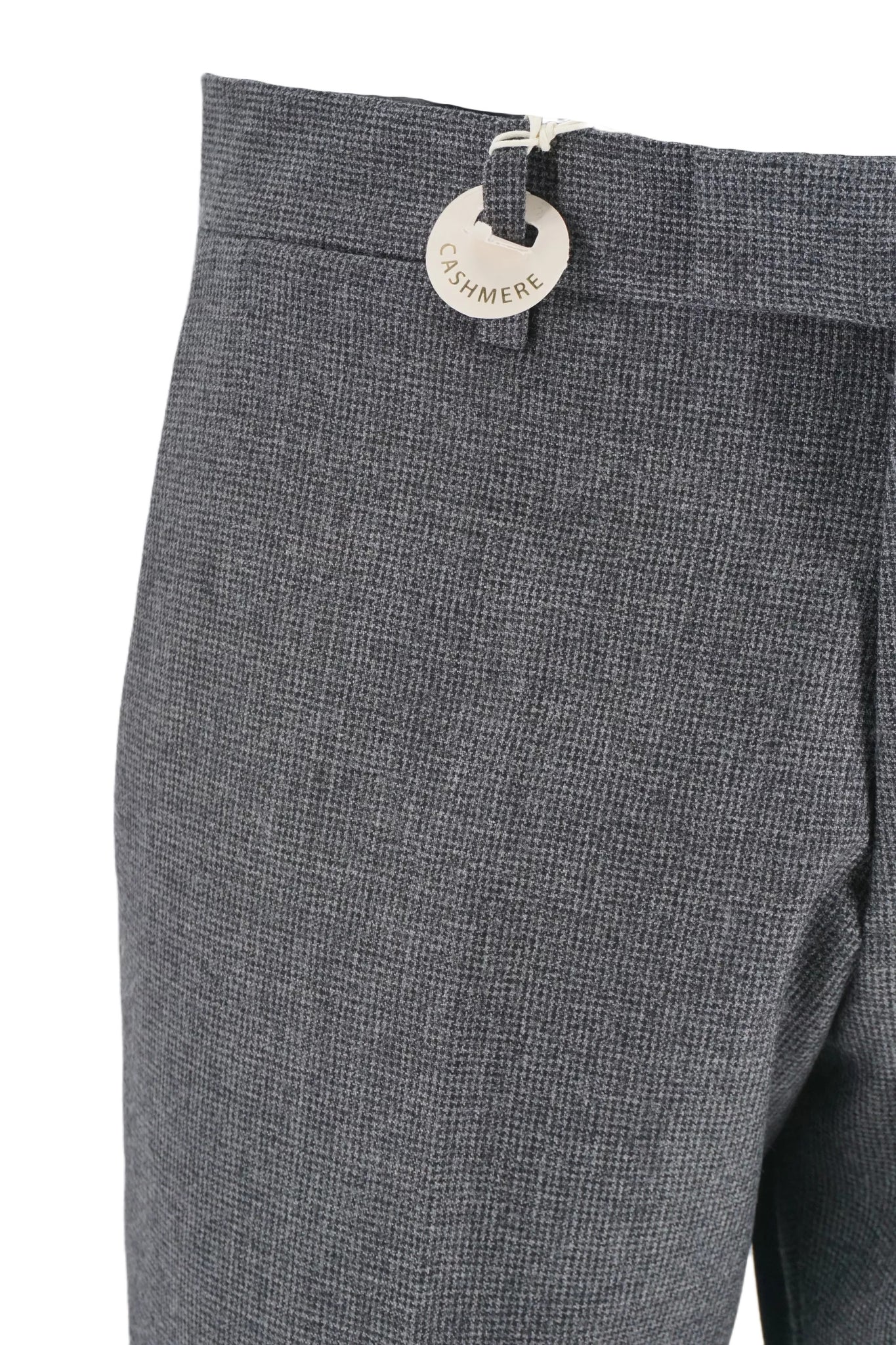 Pantalone a Fantasia in Lana e Cachemire Briglia / Grigio - Ideal Moda