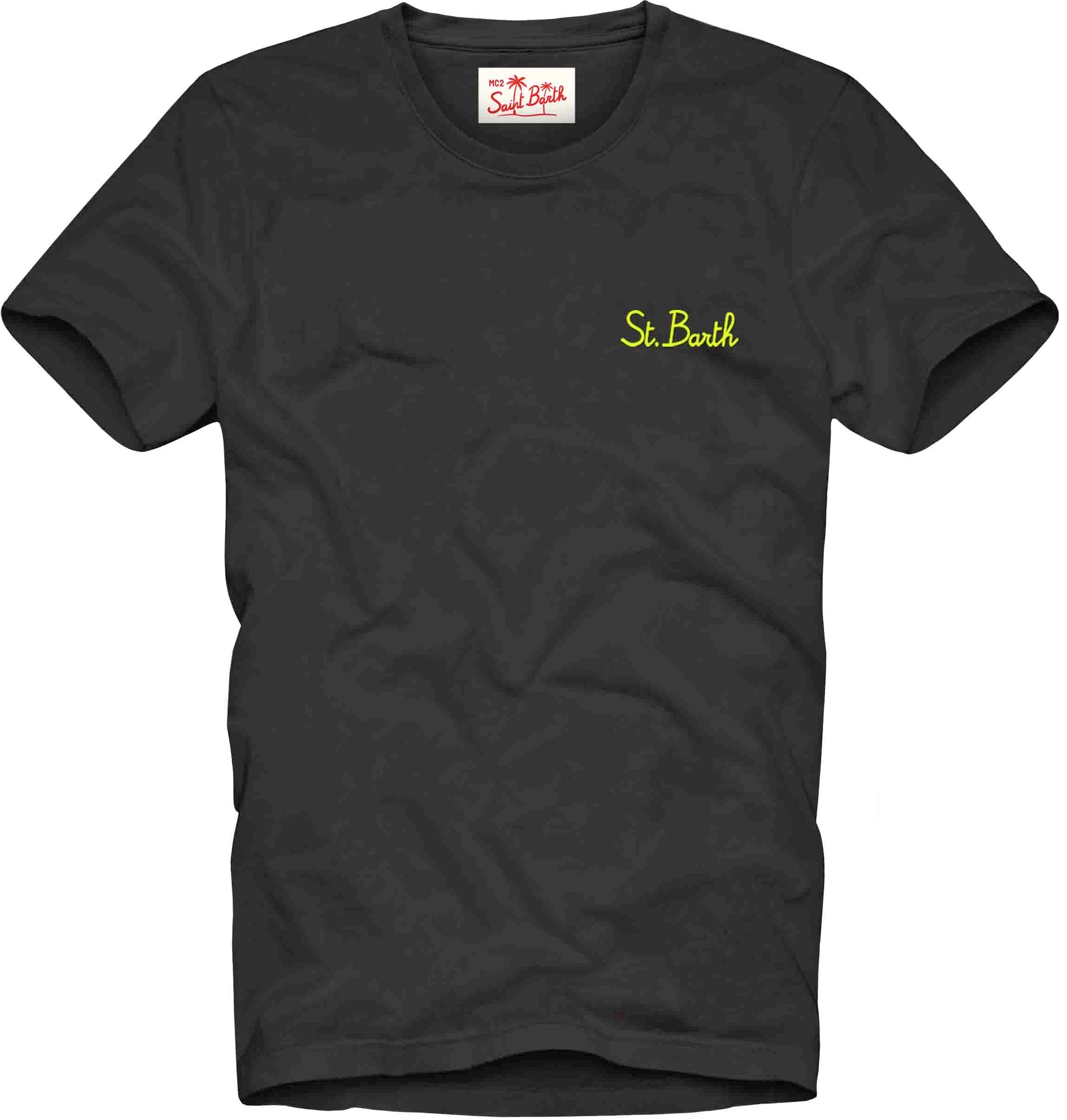 T-shirt con ricamo / Nero - Ideal Moda