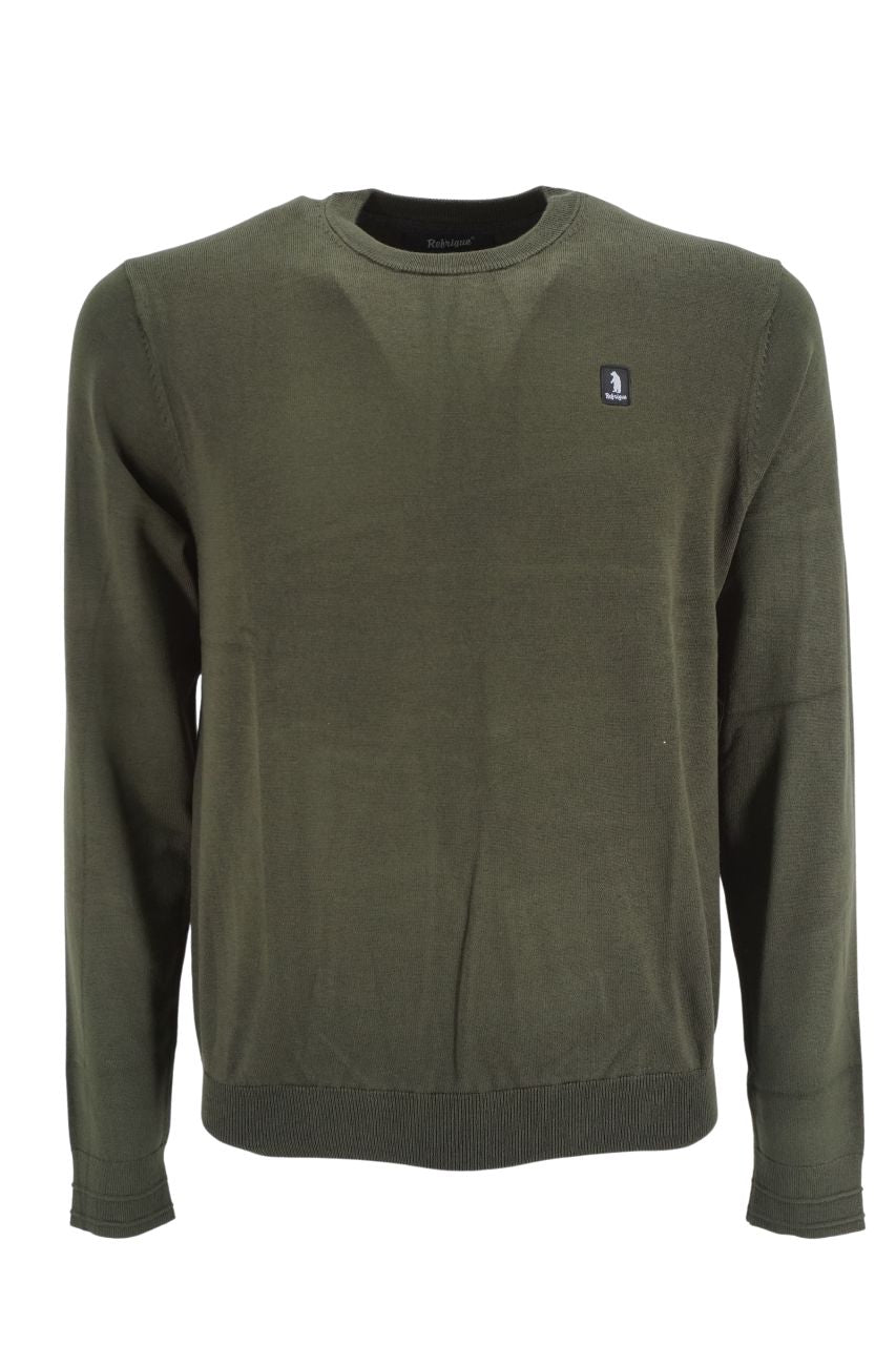 Maglia Girocollo con Logo Refrigue / Verde - Ideal Moda