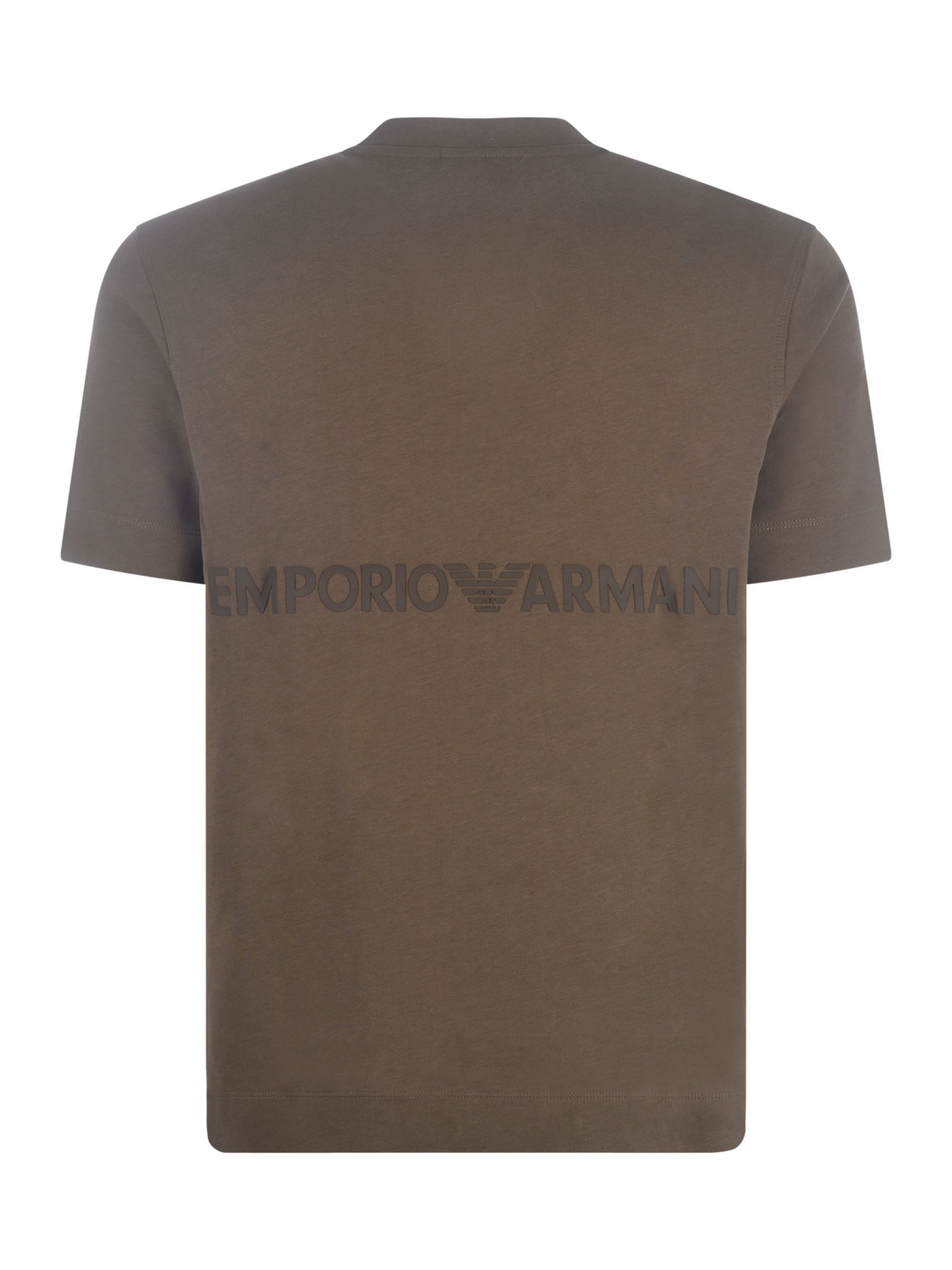 T-Shirt con Logo Emporio Armani / Marrone - Ideal Moda