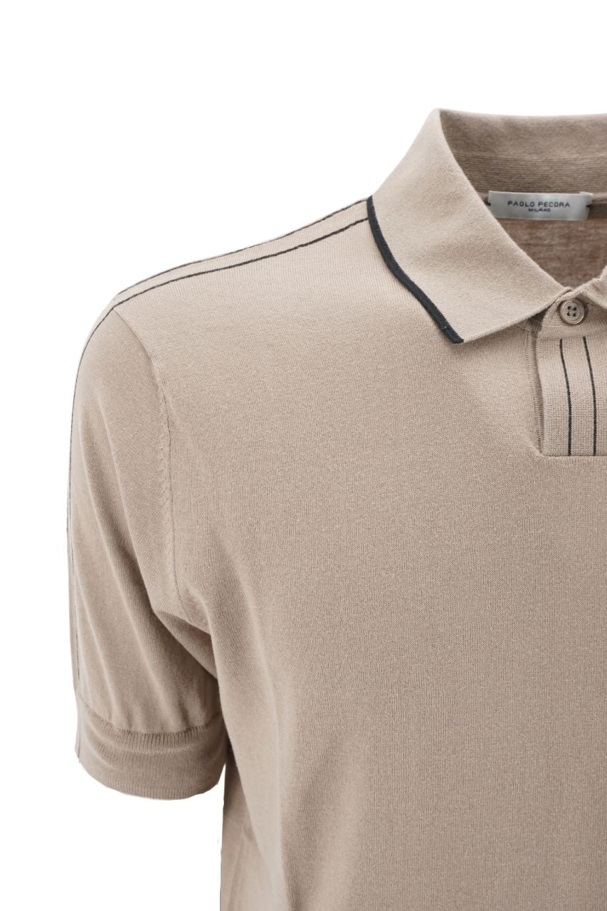 Polo Paolo Pecora in Cotone / Beige - Ideal Moda