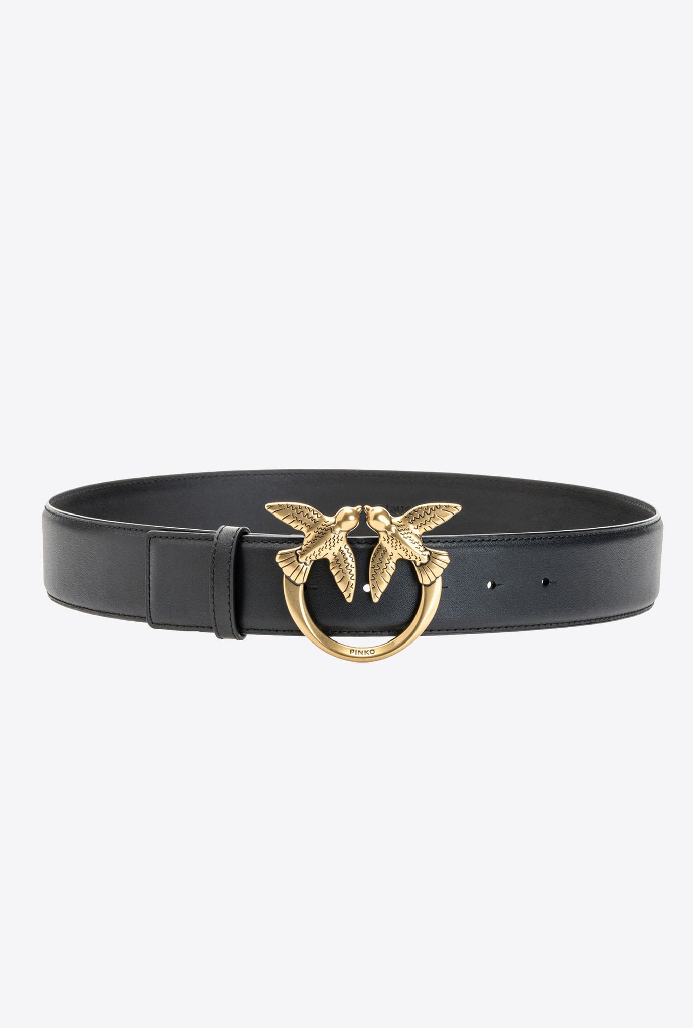 Cintura Pinko Love Birds in Pelle / Nero - Ideal Moda