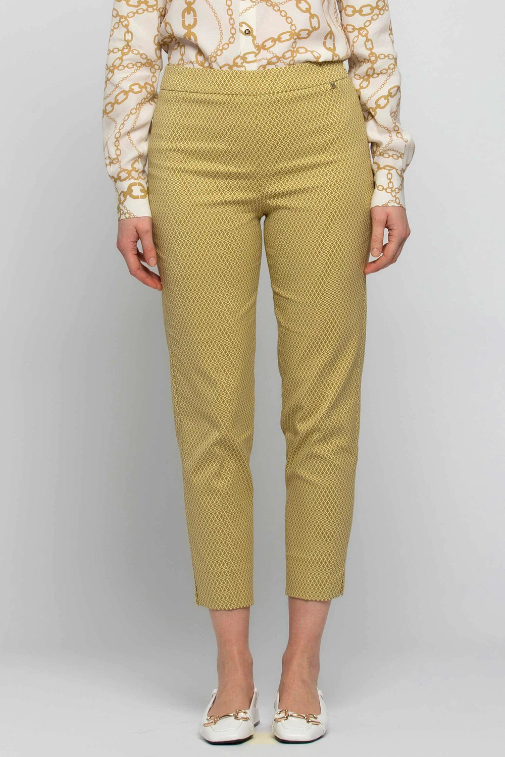 Pantalone con Fantasia Kocca / Giallo - Ideal Moda