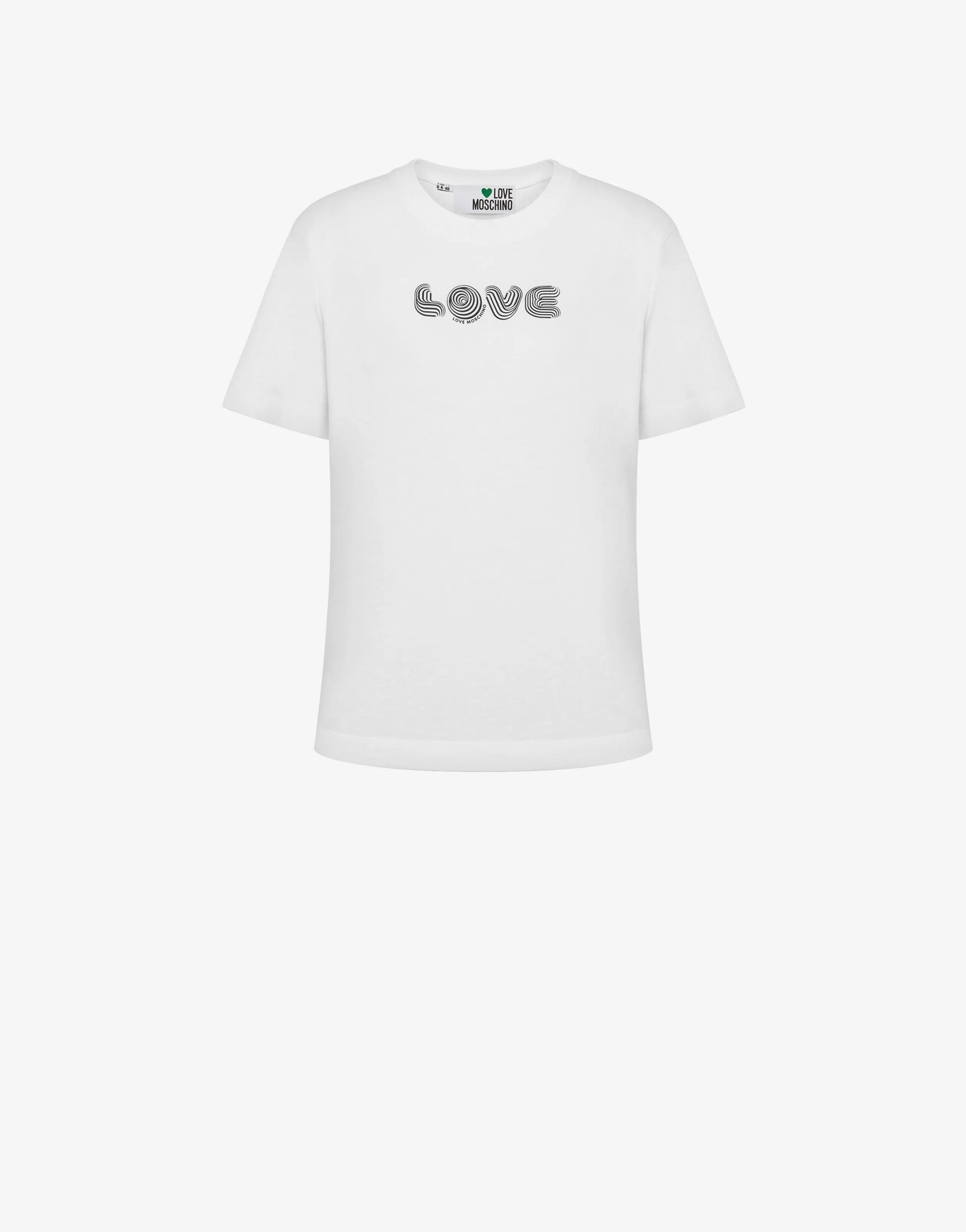 T-Shirt in Cotone con Logo Love Moschino / Bianco - Ideal Moda