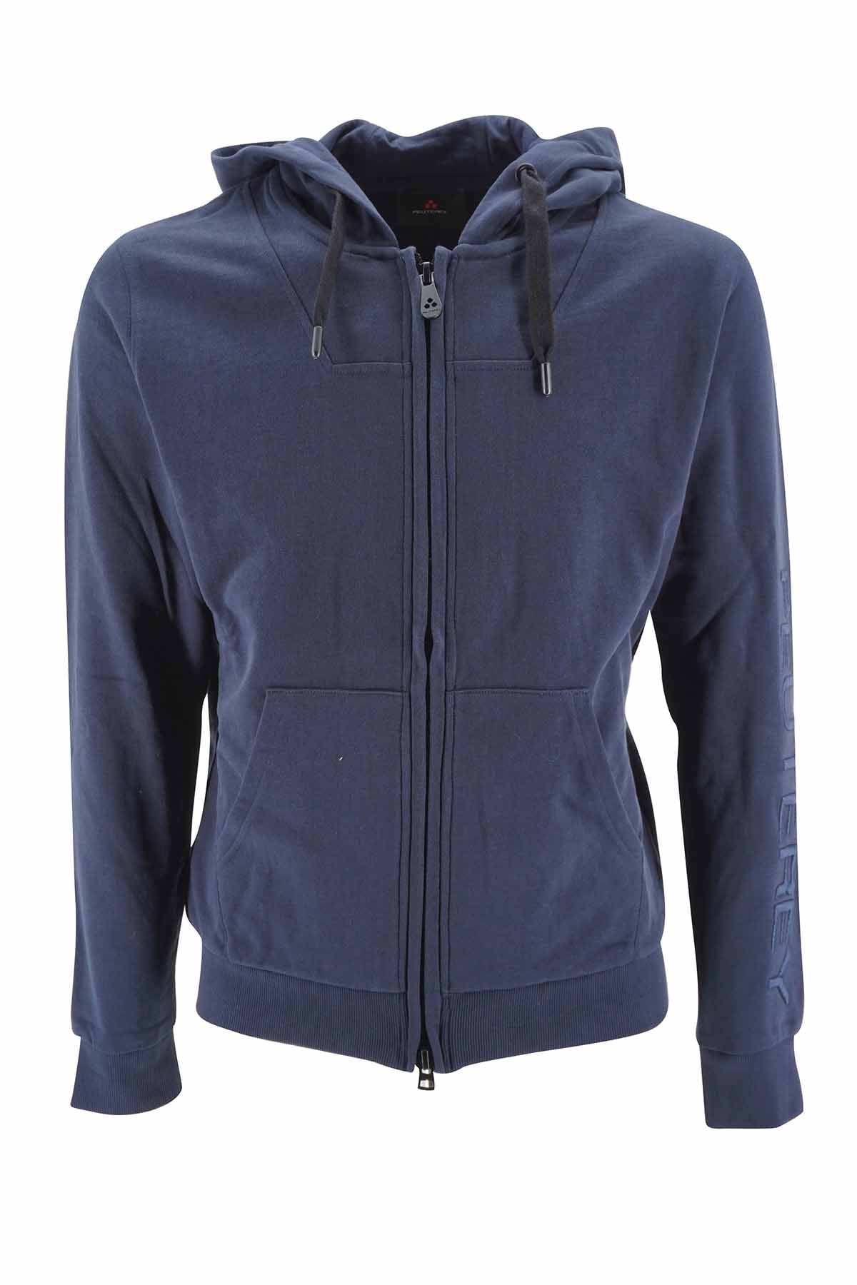 Felpa Peuterey con Cappuccio / Blu - Ideal Moda