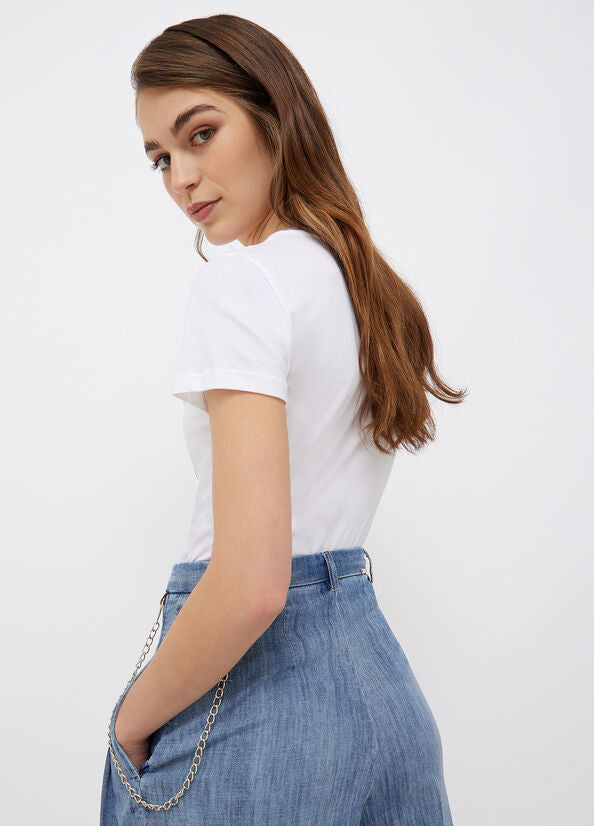 T-Shirt Liu Jo con Stampa / Bianco - Ideal Moda