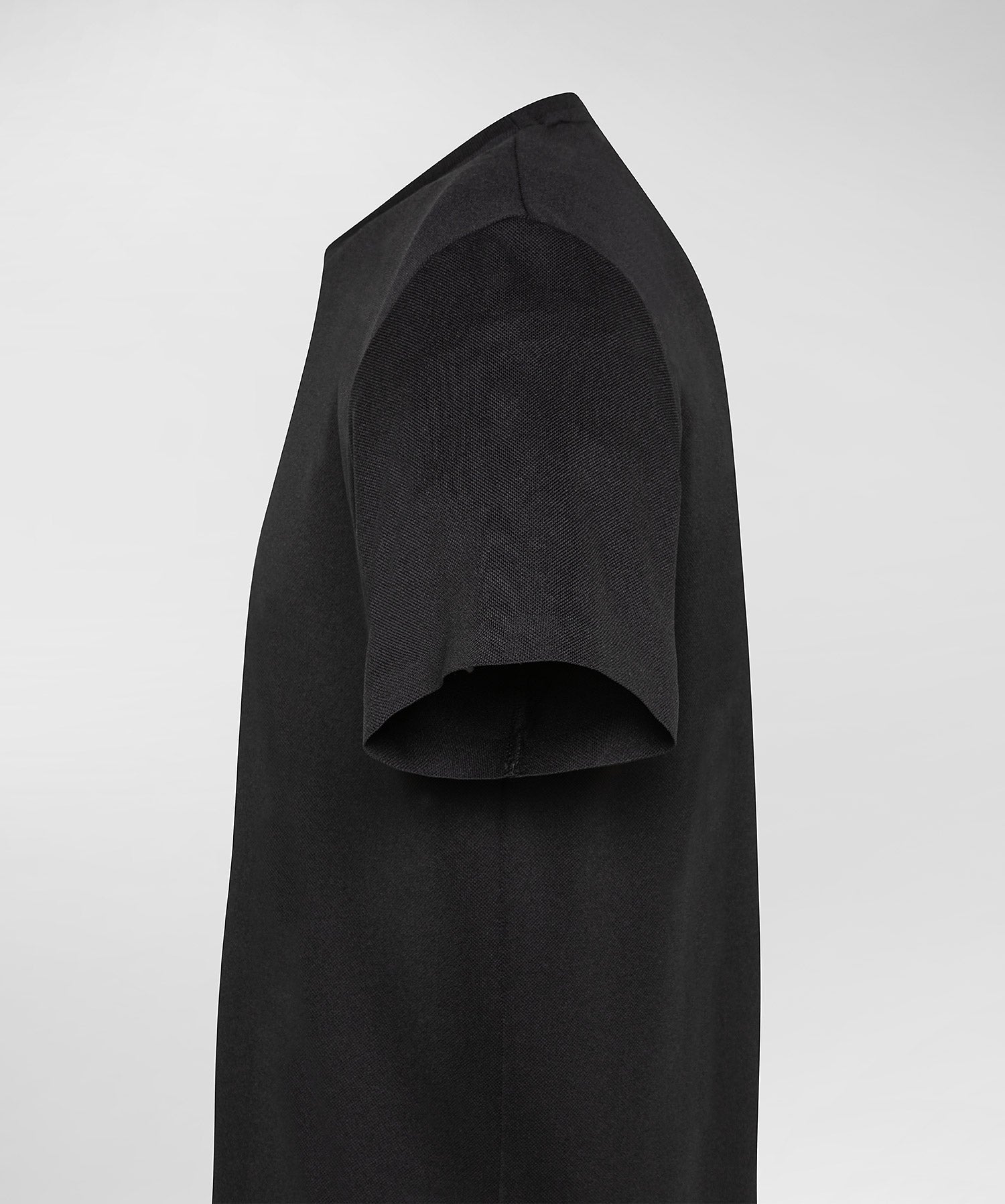 T-Shirt in Piquet Tecnico e Morbido / Nero - Ideal Moda