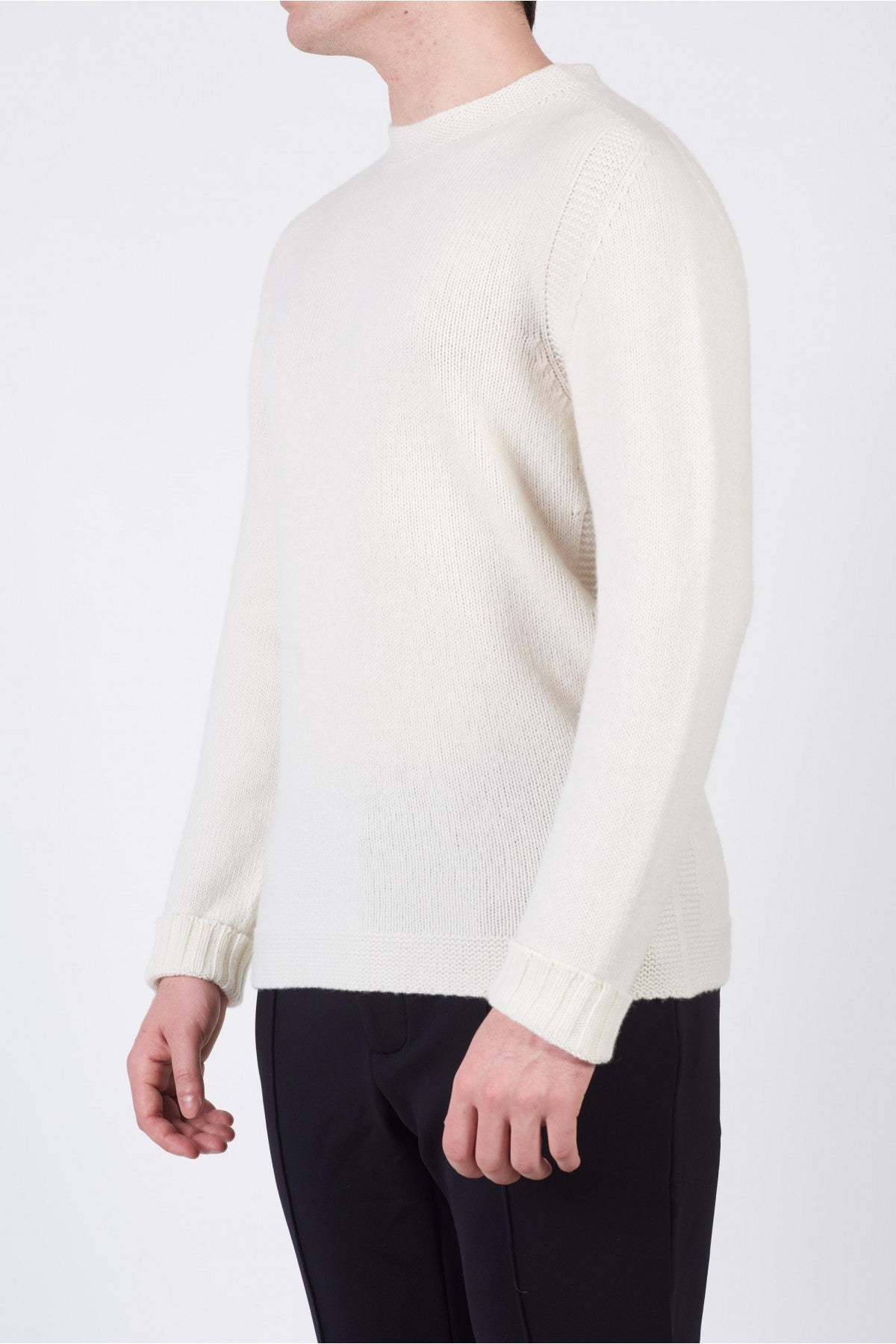 Paricollo integrale links misto cashmere / Bianco - Ideal Moda